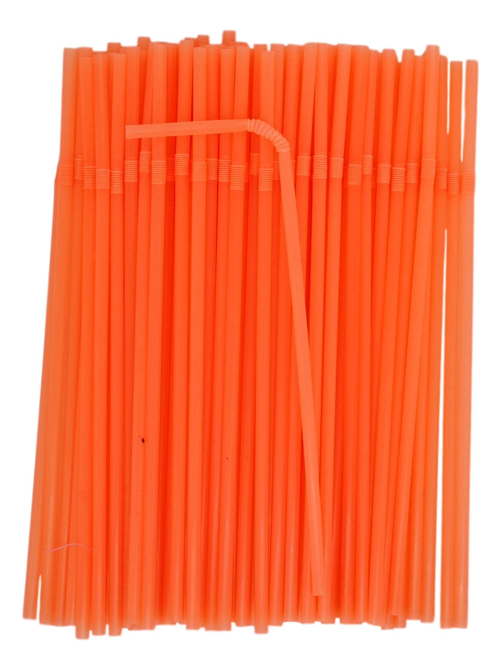  Disposable Hot Pink Plastic Flex Straws - 11.5, 50 Count -  Perfect for Parties & Everyday Use : Health & Household