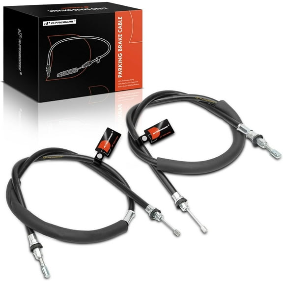 A-Premium Rear Driver and Passenger Side Parking Brake Cable Assembly Compatible with Jeep Models: Grand Cherokee 2005-2011, Commander 2006-2010, 2-PC Set - Replace# 68024891AB