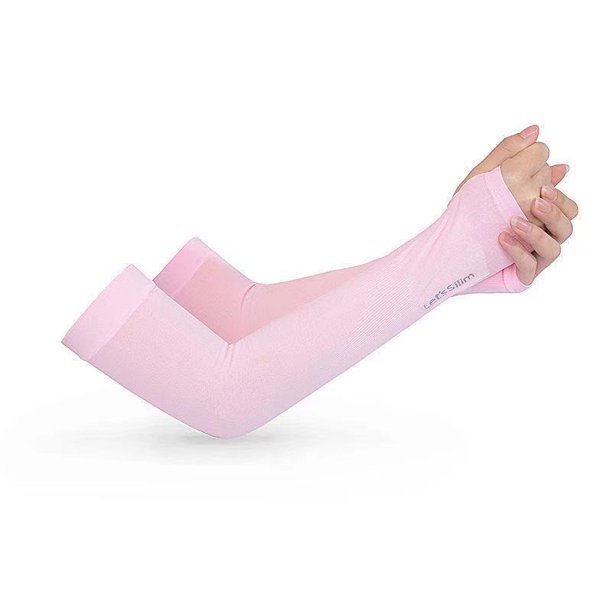 Manga de hielo de seda fina para hombres y mujeres, protección solar, para montar al aire libre, protección UV, manga de hielo fina de seda fina para verano