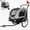 Black+Grey 662, variant on 2-in-1 Bike Trailer & Pet Stroller for Dogs up to 110lbs - Foldable Pet Carrier Cart with Front Caster & 20 Quick Release Air-Filled Wheels, Breathable Mesh and PVC Rain Cover, Red