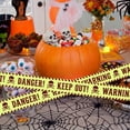thumbnail image 6 of Halloween Decorative Barrier Tape,Glow In Dark Ghost Warning Strip with Flexible Cuttable Texture,Long Halloween Prop for Yard Escape Room Classroom Party Scene Layout(Green), 6 of 7
