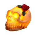 thumbnail image 1 of Luces De Esqueleto De Halloween Con Flores, Estatua De Cabeza De Esqueleto, Luz De Terror, Casa Embrujada, Adorno De Fiesta Con Luz Led Kearding HA046284-02, 1 of 6