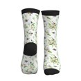 thumbnail image 3 of Crew Socks for Women Men, Bee bumblebee daisy flower cute  Moisture Running Athletic Football Striped Socks Cushion Tube Socks, 3 of 7