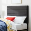 Gap Home Channeled Upholstered Headboard, Queen, Charcoal