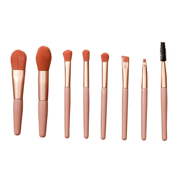 ZTTD Makeup Brush Set Full Set Of 8 Mini Brushes With Wooden Handle