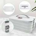 thumbnail image 3 of Ryanstar Racing 4-Layer White Cookie Carrier with Lid and Handle, Dessert Carrier Dumpling Container Cookie Shipping Storage Container, 3 of 8
