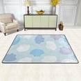 thumbnail image 3 of SKYSONIC Colorful Seashell On Light Blue Lightweight Carpet Mats Area Soft Rugs Floor Mat Rug Decoration for Kids Room Living Room Bedroom 72 x 48 inches, 3 of 6