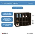thumbnail image 2 of ClosetMaid 8929 Stackable 15-Cube Organizer, Espresso, 2 of 7