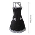 thumbnail image 3 of KDFWDM Splicing Lace Apron, Vintage Aprons for Women with Pockets Cute Lace Ruffle Adjustable Apron for Cooking Kitchen Baking Gardening, 3 of 6