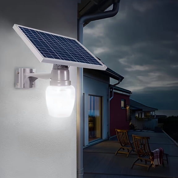 Solar Flood Light Outdoor 51LED Solar Street Light with Remote and Optical Sensors Waterproof Security Wall Lamp for Garden Yard Pathway (White Light)