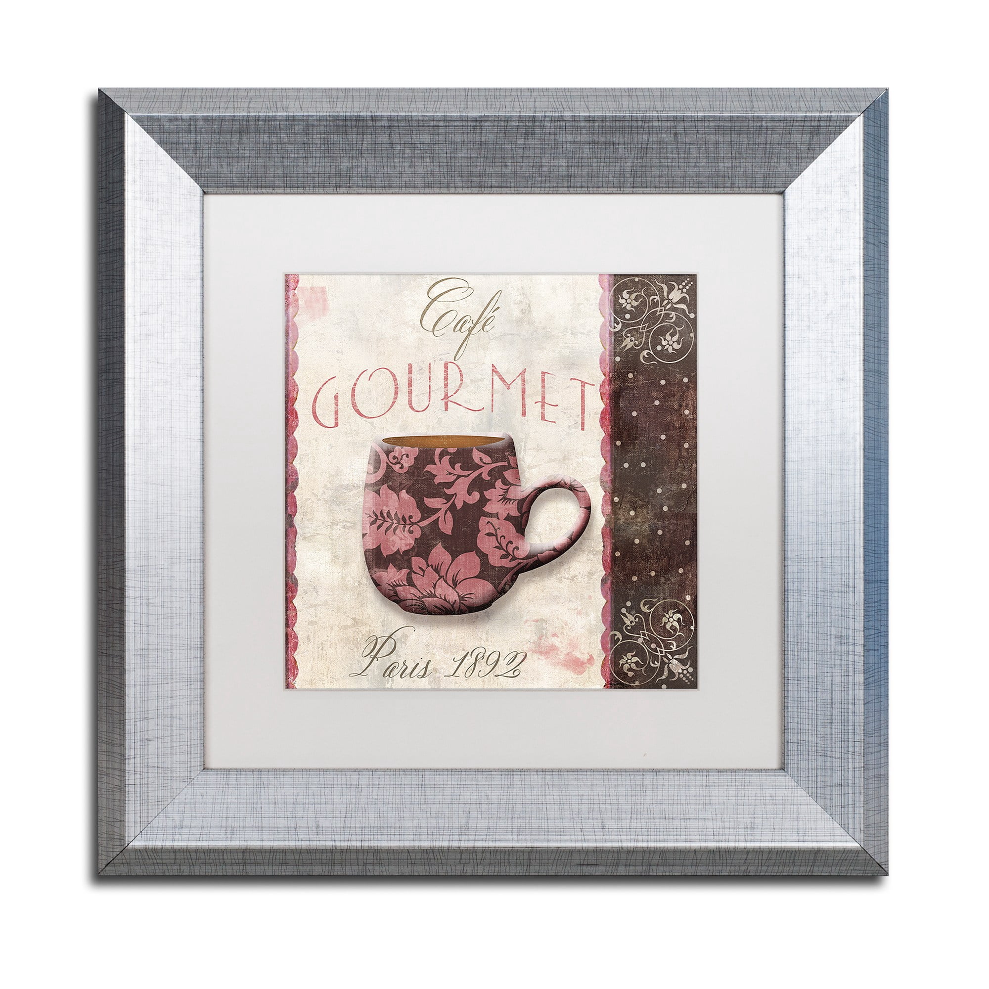Trademark Fine Art "Patisserie XIII" Canvas Art by Color Bakery White Matte, Silver Frame