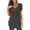 Grey, variant on Ruched Tunic Tops for Women - Casual Short Sleeve Blouses (Leggings Matching, Spring/Summer Outfits) Green L