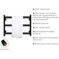 thumbnail image 5 of HEATGENE Towel Warmer 3 Flat Bar Towel Dryer Wall-Mounted Plug-in Bath Towel Heater - Matt Black, 5 of 7
