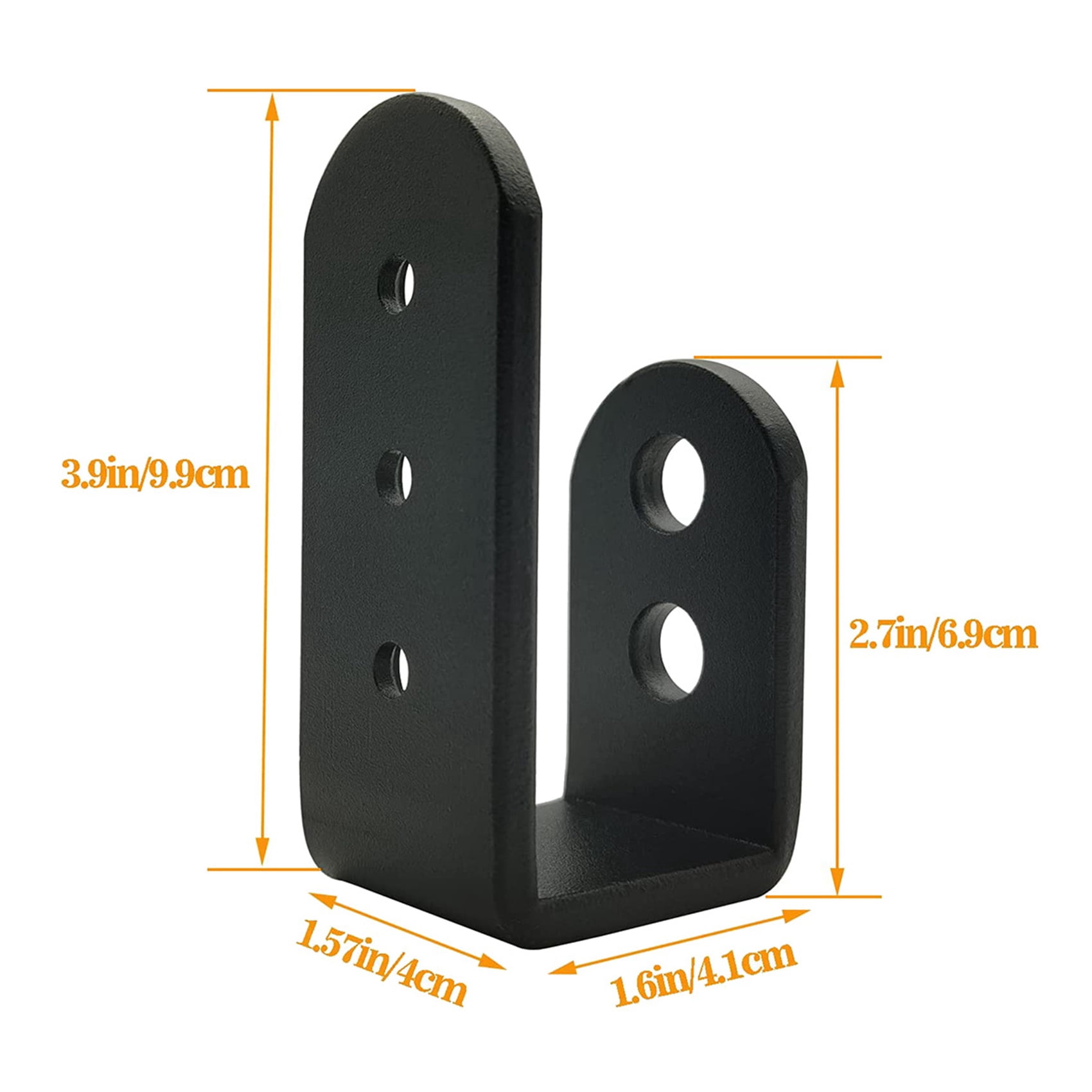 4 Pack Door Barricade U Brackets Open Bar Security Door Brackets for Home,Garage Door Reinforcement Fits 2X4 Boards