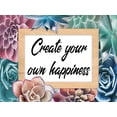 thumbnail image 2 of Prime, Marcus 14x12 White Modern Wood Framed Museum Art Print Titled - Create Happiness 1, 2 of 4