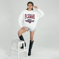 thumbnail image 3 of Women's Gameday Couture White Liberty Flames Oversized Premium Fleece Sweatshirt, 3 of 5