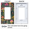 thumbnail image 3 of Yayeee Rocker Switch Wall Plate 1-Gang 4.6"x2.9" Home Decorative Outlet Cover, Orange Mushroom, 3 of 6