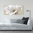 thumbnail image 2 of Fleurs Sauvages Abstraites Blanches - Toile 24"x48 Pouces - Impression sur Demande, 2 of 5