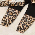 thumbnail image 3 of ZEHJUHAN Kids' Fashion Comfort Long Sleeve Top & Pants Set - Letter & Leopard Print Casual Outfit for Boys & Girl Brown，4Y, 3 of 7