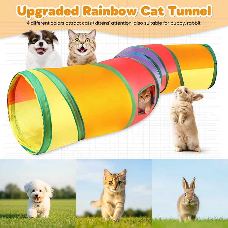 Jewyow 22-Piece Cat Toy Assortment with Tunnel and Wand photo 2