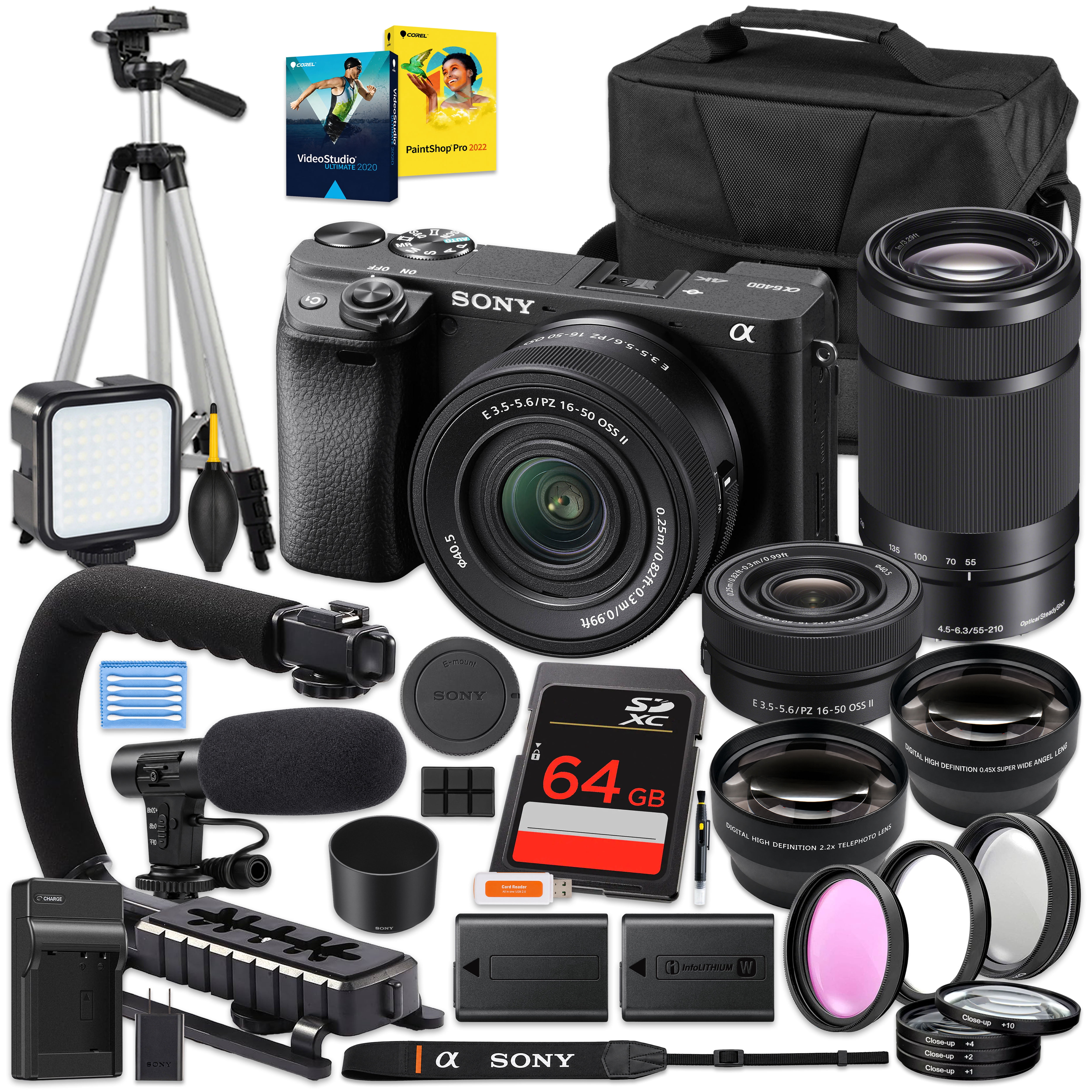 Sony Alpha a6400 Mirrorless Digital Camera with E PZ 16-50mm + E