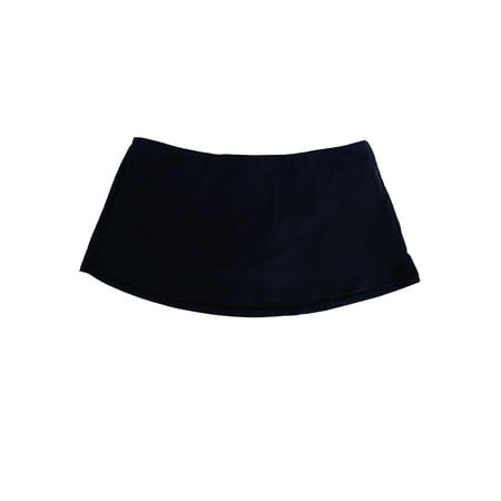 Island Escape Women's Solid Swim Skirt (10, Black)