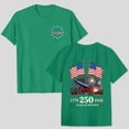 thumbnail image 4 of idosla Womens 250 Anniversary USA Shirt 4th of July Independence Day Anniversary Tops Short Sleeve Shirt USA Olympic Apparel (Green, 3XL), 4 of 9