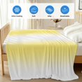 thumbnail image 4 of Lemon Yellow White Cooling Blanket,Lightweight Breathable Summer Throw Blanket with Double Sided Cold Effect,Gradient Vertical Stripes Geometric Picnic Blankets Bed Sheet for Hot Sleepers 60"x80", 4 of 8