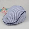 thumbnail image 3 of Gorros de estilo clásico a rayas para bebé, gorras de béisbol para niños pequeños a la moda, boinas de primavera y verano, envío directo, 3 of 4