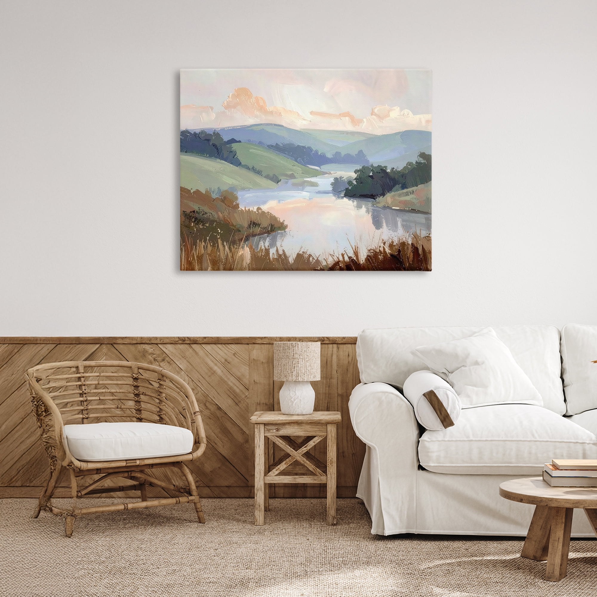 Stupell Industries Muted Distant Mountains Canvas Wall Art, design by Alonza Saunders