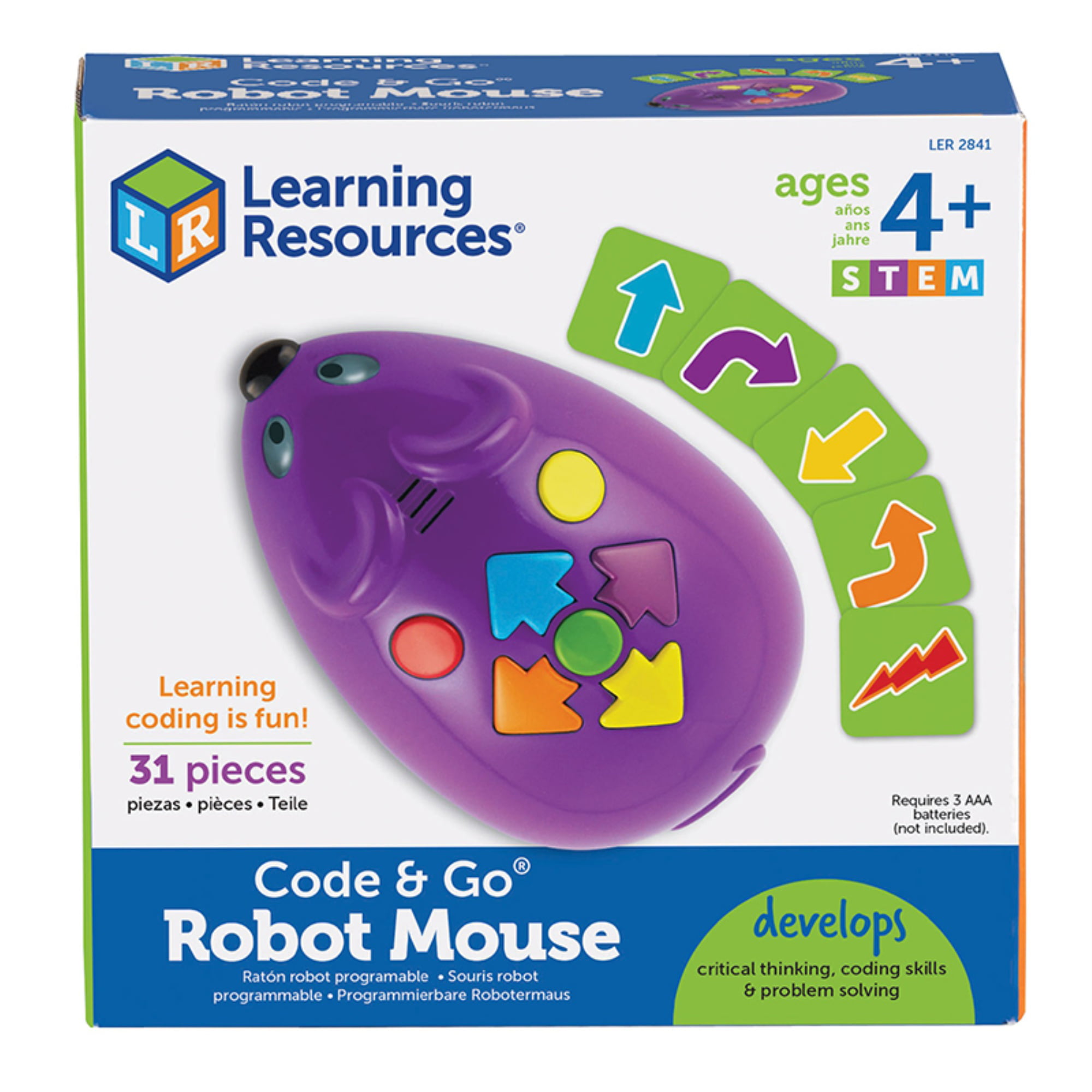 Learning Resources LER2831 Stem-code Go Robot Mouse Activity Set Multicoloure for sale online 