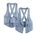 thumbnail image 2 of YTDSCS Women's Denim Vest Spring Fall Denim Waistcoat Slim Jeans Sleeveless Jacket for Womens S-3 XL, 2 of 9