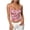 Pink, variant on Dvprdro Womens Printed Cami Tops with Built in Bra Adjustable Spaghetti Straps Back Buckle Closure Summer Casual