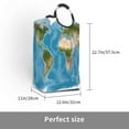 thumbnail image 3 of KLL Earth View World Map Laundry Hamper,Large Canvas Fabric Lightweight Storage Basket Toy Organizer Dirty Clothes Collapsible Waterproof, 3 of 6