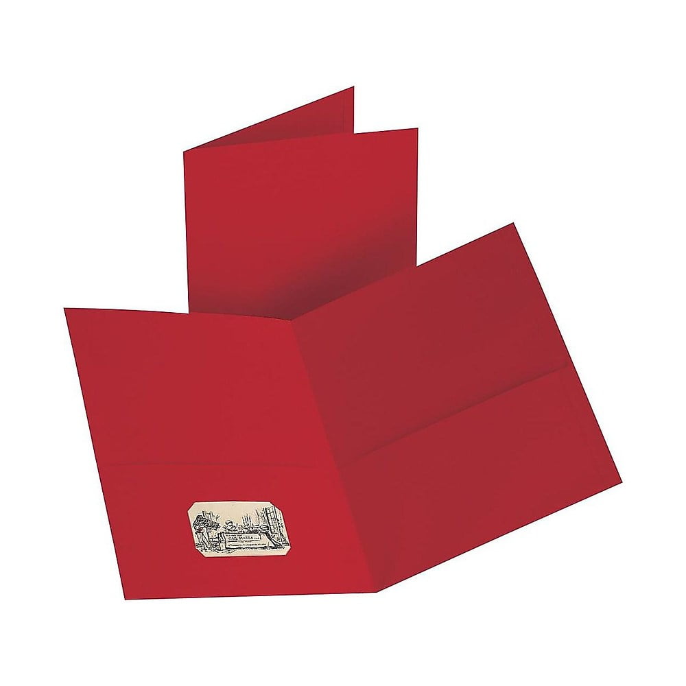 Staples 2 Pocket Folder Red 10/PK (13382 CC) Walmart com Walmart com