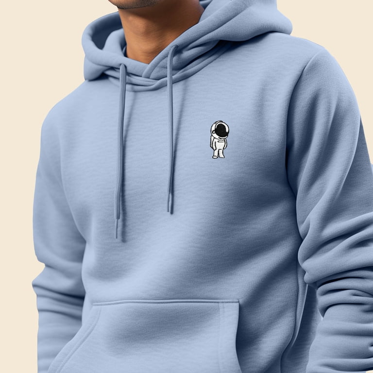 Dalix Astronaut Embroidered Fleece Zip Hoodie Cold Fall Winter