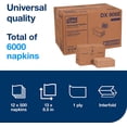 thumbnail image 3 of Tork DX906E Universal Xpressnap Dispenser Napkin, Interfold, 1-Ply, 8.5" Length x 13.0" Width, Natural,(Case of 12 Packs, 500 per Pack, 6,000 Napkins), 3 of 8