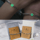 thumbnail image 1 of 2pz Pulsera Pareja Cubana Imán Dije Con Tarjeta Plata Regalo Xtellar negro, 1 of 3