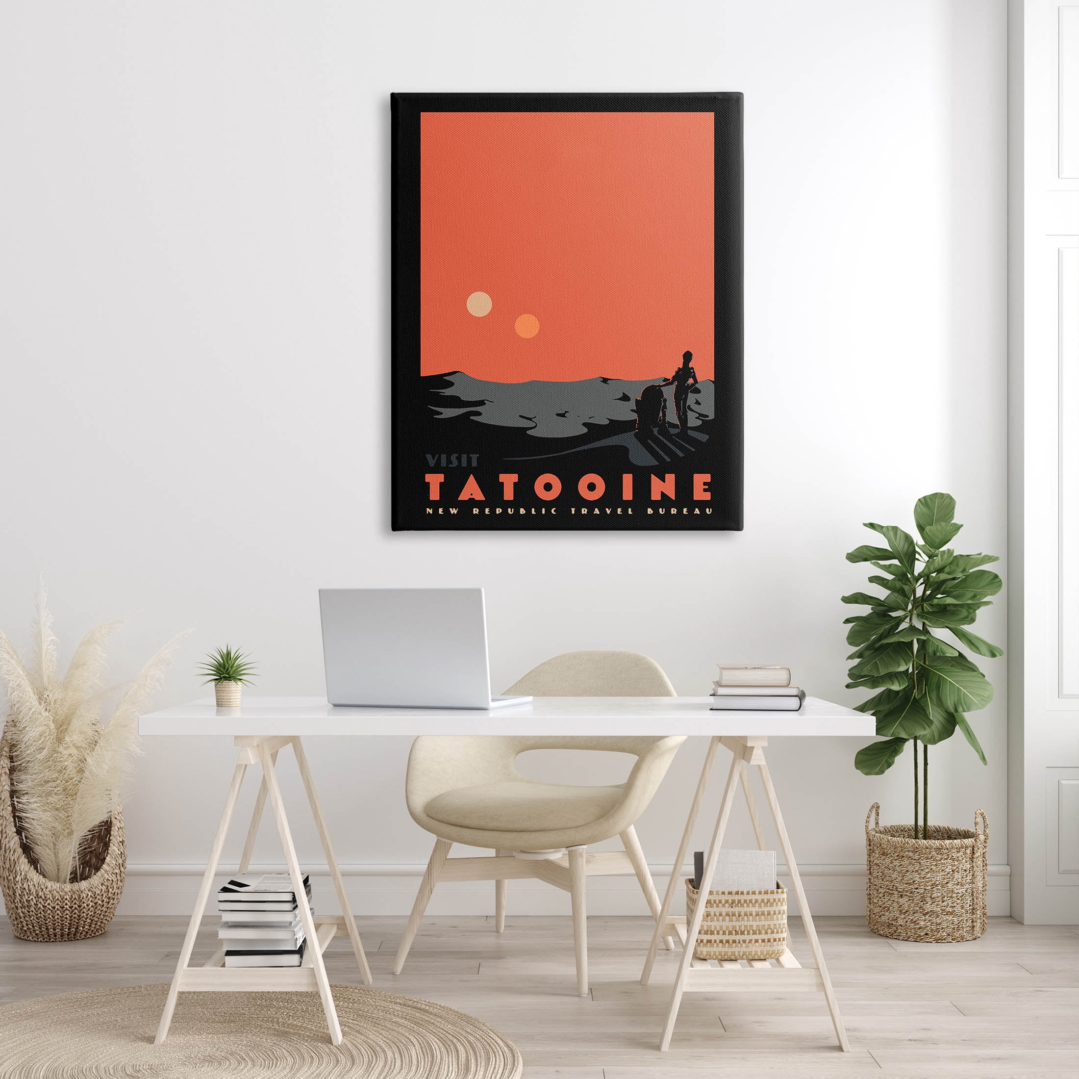 Stupell Industries Tatooine Vast Science Fiction Land Graphic Art Gallery Wrapped Canvas Print Wall Art, Design by Matheus Lopes Castro