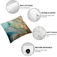 thumbnail image 6 of Acheng Teal Blue Turquoise Gold Pillow Covers Couch Marble Pillow Case Sets of 2 Modern Decorative Square Throw Pillows for Home Living Room Bedroom Bed Cushion Outdoor 12x12in, 6 of 7