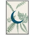 thumbnail image 1 of PixonSign Framed Canvas Print Wall Art Mid-Century Floral Botanical Plant Crescent Moon Abstract Shapes Illustrations Modern Art Decorative Minimal for Living Room, Bedroom, Office - 16"x24" White, 1 of 5