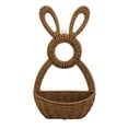 thumbnail image 3 of Easter Bunny Basket Wall Hanging Bag, Decorative Storage Pouch for Bouquets and Floral Arrangements, Festive Wall Decor for Home Party and Spring Holiday Indoor Scene Decor, 8.7*15in, Brown, 3 of 9
