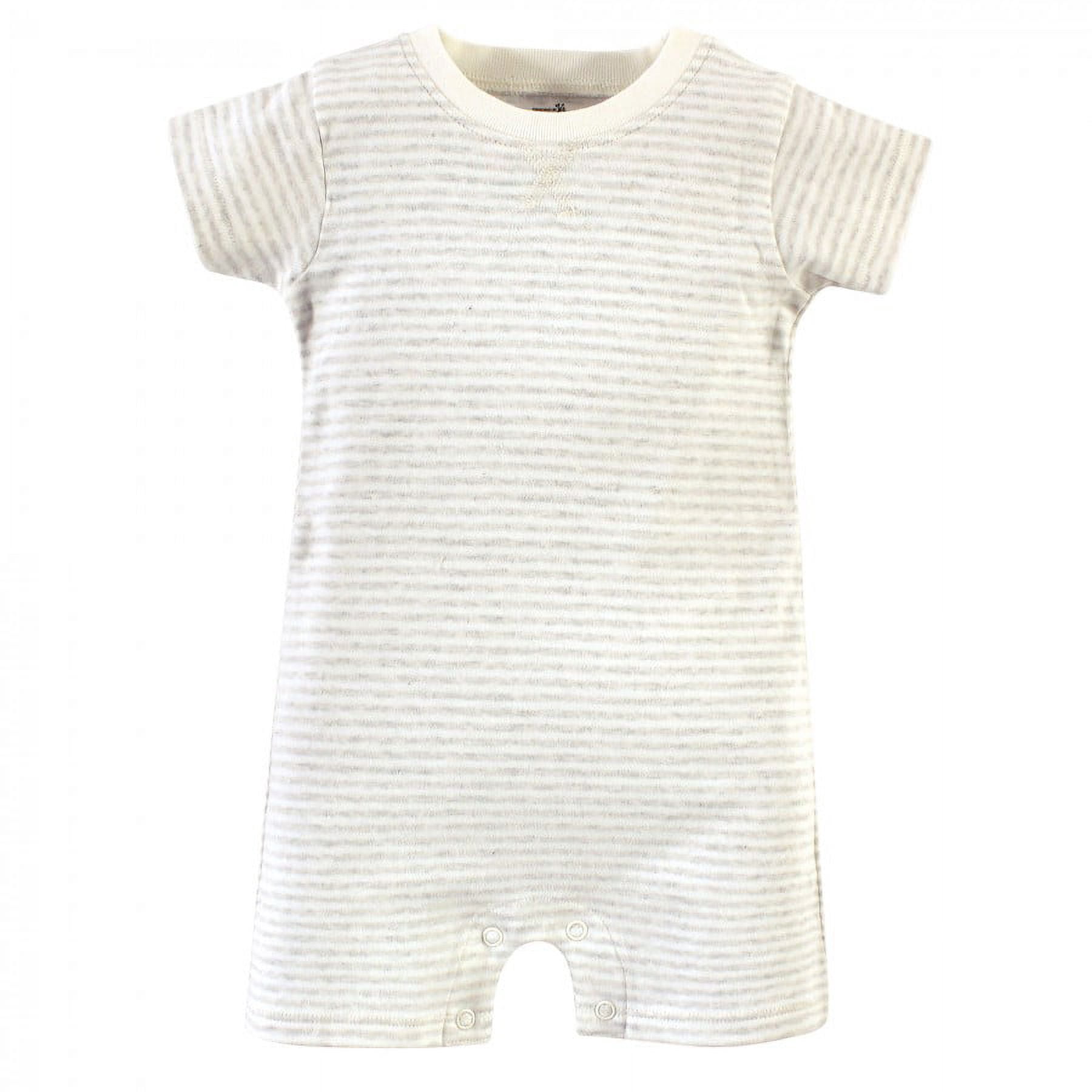 Touched by Nature Baby Boy Organic Cotton Rompers 3pk, Hedgehog, 9-12 Months