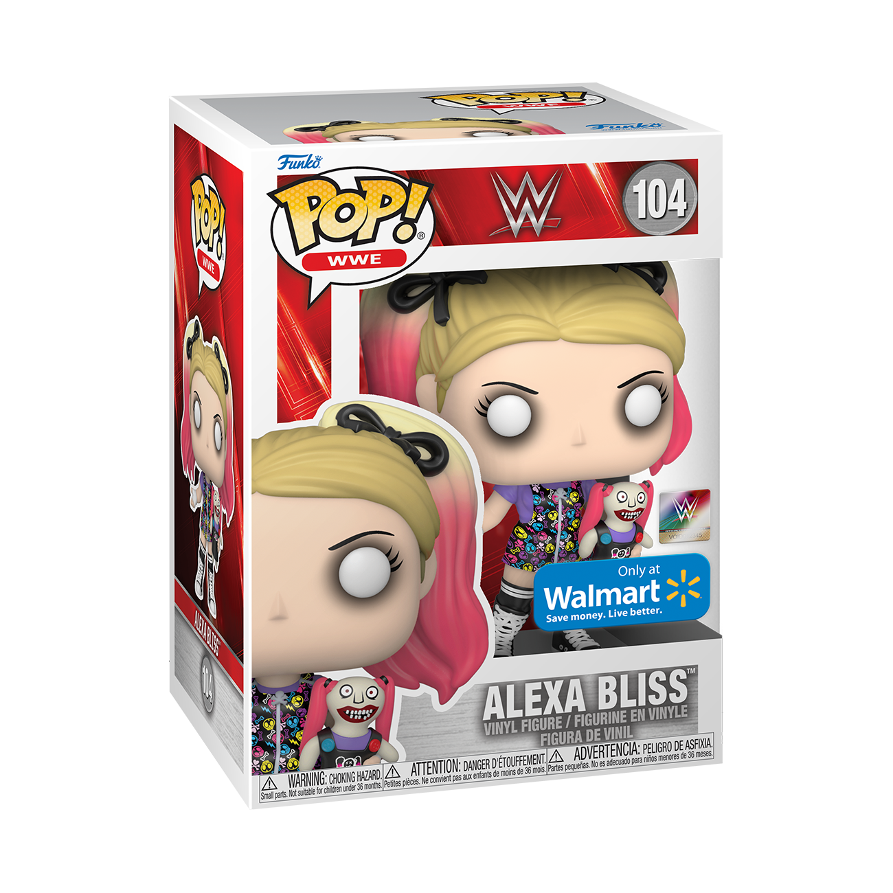 Funko Pop! WWE: Alexa Bliss Vinyl Figure (Walmart Exclusive) (+ Pop! Stacks Plastic Protector) - image 3 of 6