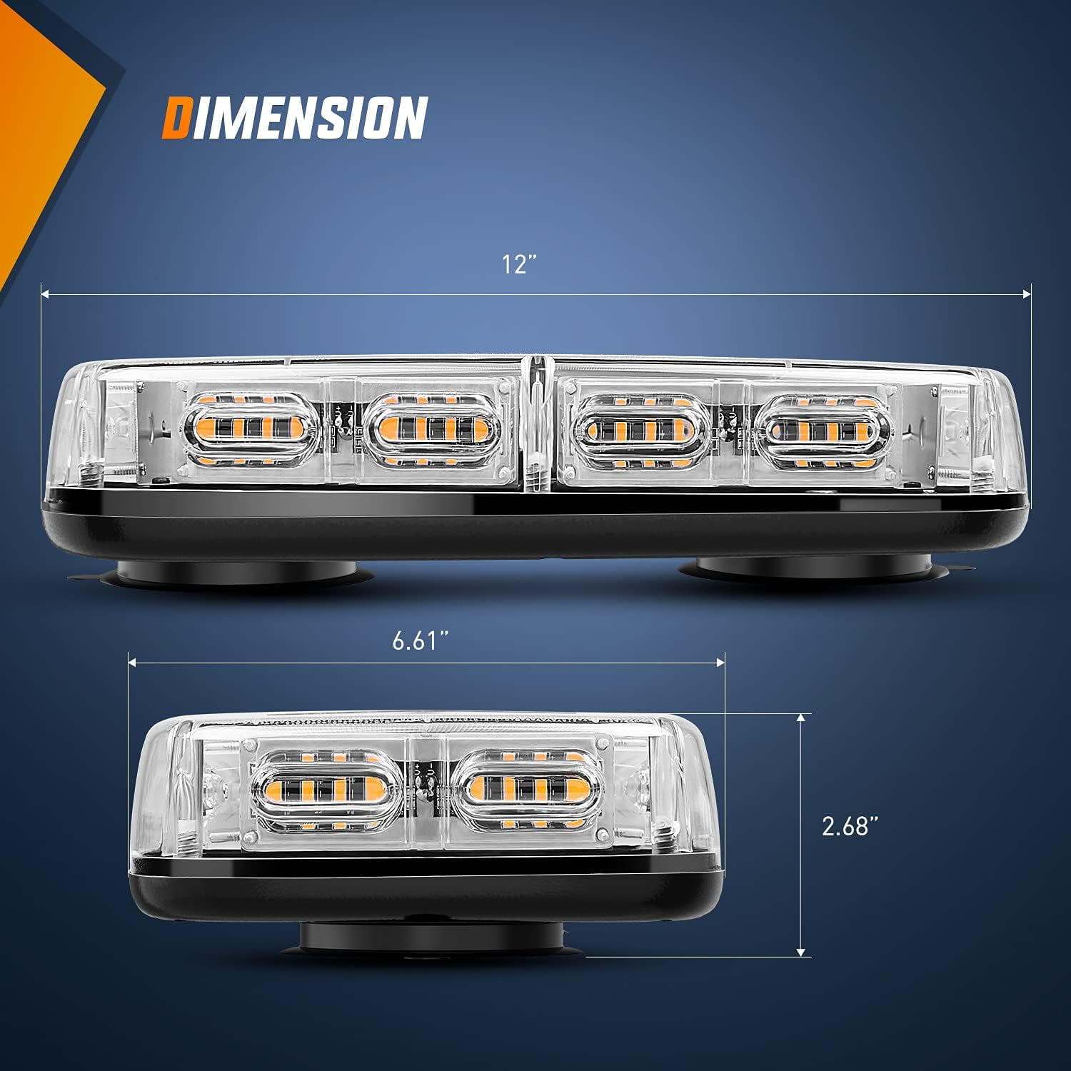 Nilight 48 LED Magnetic Offroad Lighting for Hazard Visibility on 12V Vehicles