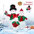 thumbnail image 3 of Costway 6.5FT Inflatable Snowman Family, Blowup Christmas Decoration with LED Lights, 3 of 8