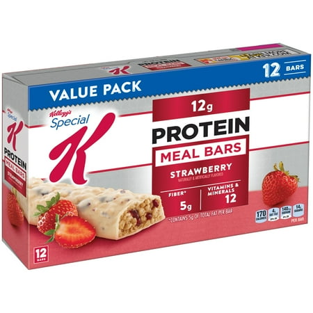Customers who bought this item also bought Feed your inner strength with wholesome, delicious Special K Strawberry Protein Meal Bars. Each bar provides 12 grams of protein and is deliciously crafted with crispy soy and, strawberry-flavored fruit pieces and a coating of creamy goodness to keep you satisfied and shining bright, even on .
