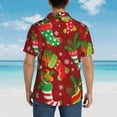 thumbnail image 6 of Balery X-mas and New Year Print Men's Hawaiian Shirts Short Sleeve Beach Shirt Relaxed Fit Vacation Button Down Shirts-3X-Large, 6 of 9