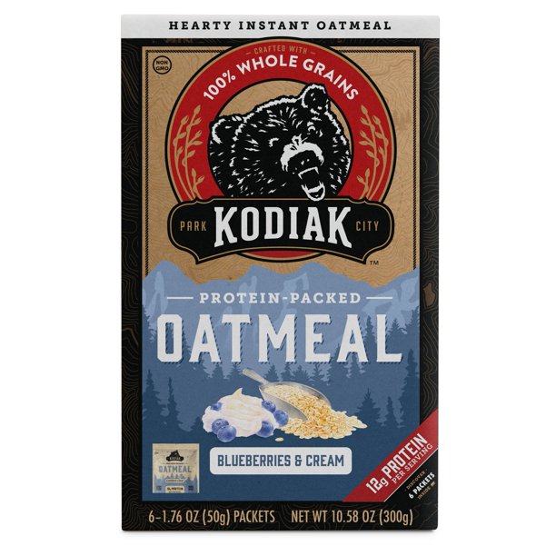 Kodiak Cakes Blueberries & Cream, Whole Grain Instant Oatmeal, 1.76 Oz