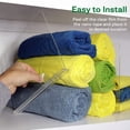 thumbnail image 6 of Bee Neat Closet Organization with Acrylic Clear Shelf Dividers - Closet Shelf Organizer for Clothes, Towels, Sweaters, Purses, and Books - Shelf Separators - 2 Pack (8" Tall 11 ⅝" Deep), 6 of 8
